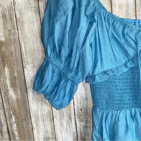 NWT NSR Blue Smocked Dress - Picture 4 of 6